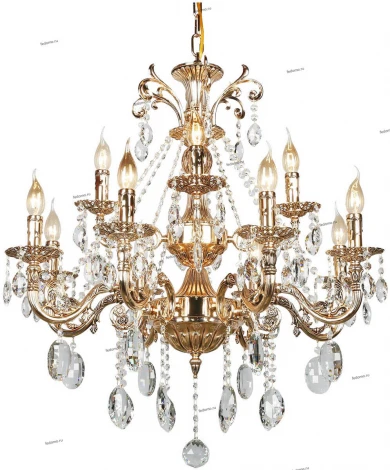 Подвесная люстра Omnilux Aosta OML-78903-12 (220V, на цепи, подсвечник, свеча)