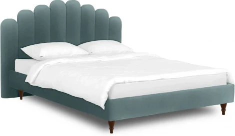 Кровать Queen II Sharlotta L 1600 ОГОГО (арт.577154), (Ткань/Бирюзовый)