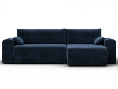 Диван угловой Лига-099 угол универсальный (ДВП,ДСП,ЛДСП,Брус,Фанера/Пластик/Велюр/Синий) Лига Диванов 132585