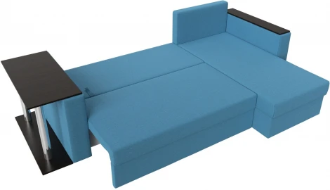 Диван угловой Атланта Лайт правый угол (Голубой/Рогожка) Лига Диванов арт.121165