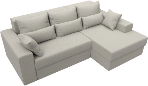 Диван угловой Майами правый угол (Бежевый/Рогожка) Лига Диванов арт.121157