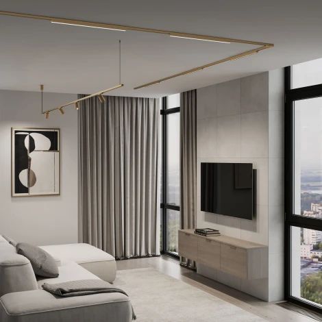 Трековый светильник магнитный светодиодный Elektrostandard Line Magnetic Brass Line 10W 4000K (латунь) 85528/01