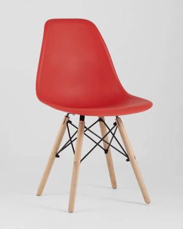 Стул Eames Style DSW красный (разборный каркас) Stool Group арт.УТ000037593