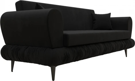 Диван-книжка Лига-045 (Черный/Микровельвет) Лига Диванов арт.122336