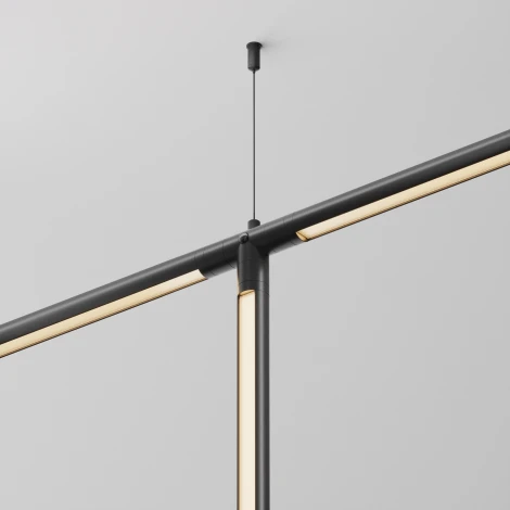 T-образный плоский коннектор для системы Shelf без ввода питания Maytoni Accessories for system Shelf CA015TC-B (24V)