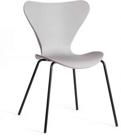 Стул Jacobsen (mod DC 102-1) / 1 шт. в упаковке Tetchair (Пластик,Металл/Cерый,Черный) арт. 21833