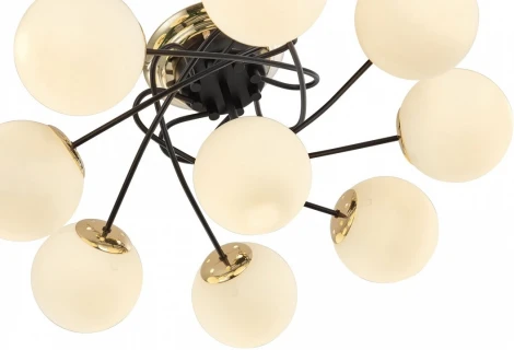 Потолочная люстра Arte Milano Neapolis-76408 276408/8+1 BK/GD (220V, шар)