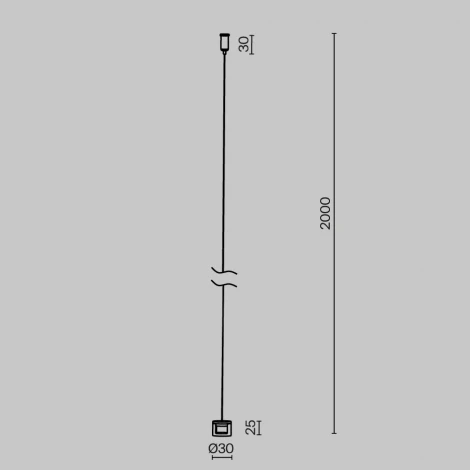 Тросовый подвес для шинопровода Elasity Maytoni Accessories for tracks Elasity TRA160SW-2B (48V)