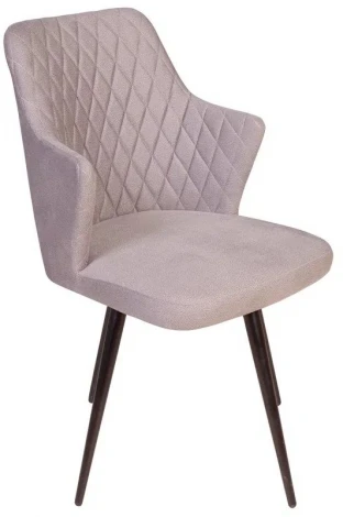 Стул поворотный на 90 градусов, функция возврата, антишум Hunt ромб, бархат пепельно-бежевый 25 / чёрный конус Top Concept 80491