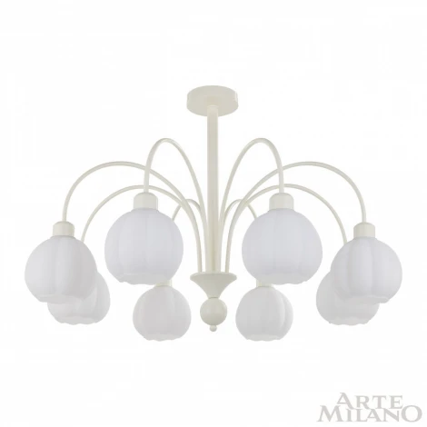 Потолочная люстра на штанге Arte Milano Napoli 315066/D800/8 IV (220V, цветы)