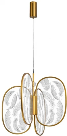 Подвесной светильник Odeon Light Piuma 6664/53L античн бронза/металл/акрил IP20 LED 54W 3000Лм 3000K (220V, на проводе)
