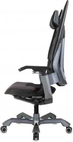 Кресло игровое Knight Aero черный крестов. пластик пластик серебро