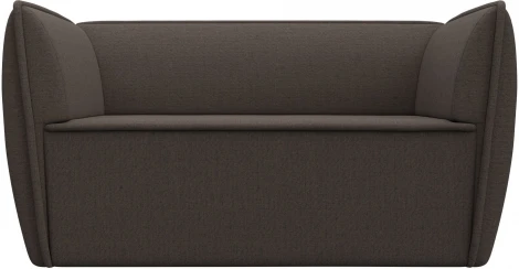 Диван кухонный прямой Бергамо 2-х местный (Коричневый/Рогожка) Лига Диванов арт.123704