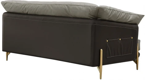 Диван ESF ARTE NAPPA SF035 (2-х местный) серый 6623-темно серый /Кожа