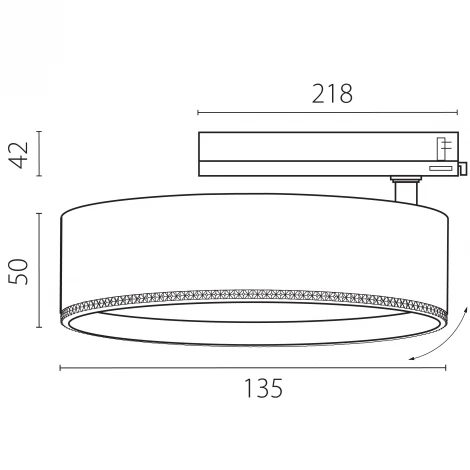 Трековый светильник трехфазный светодиодный LED 35W 220V с управлением TRIAC Lightstar Alta Pro A5737TRIAC