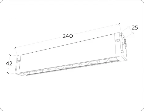 Трековый светильник магнитный светодиодный диммируемый Ambrella TRACK SYSTEM GL1302 (регулировка яркости, 220V, пульт управления, управление смартфоном, умный дом - LampSmart)