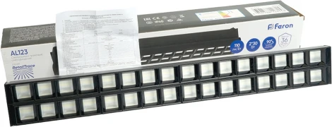 Трековый светильник Downlight светодиодный однофазный 2*30W 220V Feron AL123 48926 (IP40)