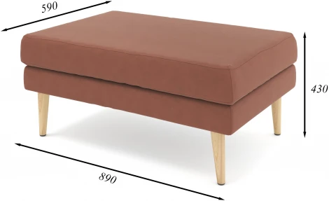 Банкетка Arsko Корс 1 терракотовый велюр