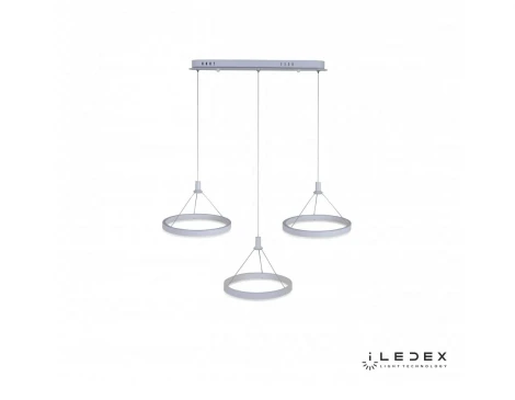 Подвесной светильник iLedex Libra D075-3 WH (220V, пульт управления, на тросе, кольцо)