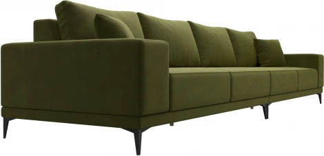 Диван прямой Льюес Лонг (Зеленый/Микровельвет) Лига Диванов арт.122391