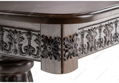 Стол Woodville Морнит 220(320)х110 орех темный / орех 483915