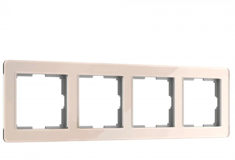Рамка на 4 поста Acrylic (айвори) Werkel W0042743 (a062134)