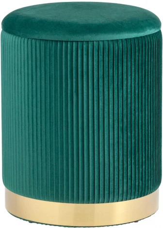 Пуф Шарлотта с ящиком велюр зеленый УТ000025560