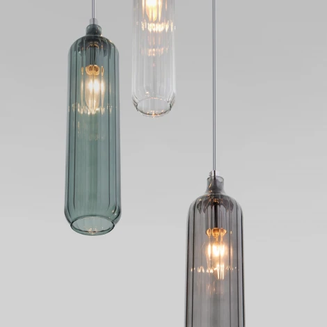 Светильник подвесной Eurosvet Siesta 50252/3 хром (220V, управление смартфоном, голосовое управление, умный дом - Minimir Home, Алиса, Маруся, Салют, на тросе)