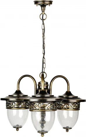 Уличный светильник подвесной Oasis Light KRAKOV 1 L 87270L/18/3 Gb (220V, на цепи, фонарь, под старину, IP44)