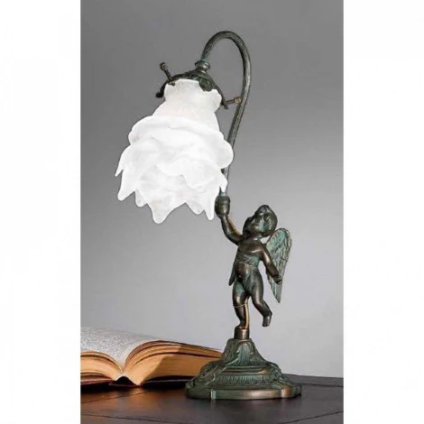 Интерьерная настольная лампа Nervilamp 2081 2081/1L/AM (220V, фигура человека, ангелы)