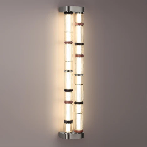 Настенный светильник Odeon Light Collier 5456/60WL темный сатин.никель/терракот/черный LED 60W 4000K
