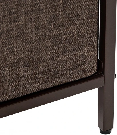 Комод Leset Локи 2 ящ., Коричневый Leset (Искусственный лен/Темно-коричневый) арт.2500000183508