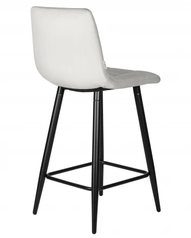 Набор 2 шт стул полубарный DOBRIN OLIVIA (черные матовые ножки, светло-серый велюр (108-52))