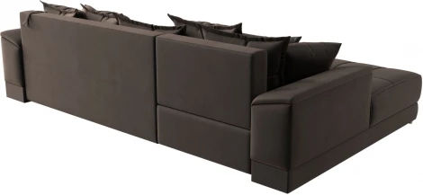 Диван угловой НордСтар левый угол (Коричневый/Велюр) Лига Диванов арт.121109L