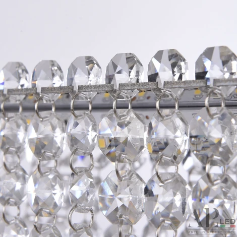 Подвесная люстра светодиодная APL LED Sicilia SH505.0.60.A.Ni.4000 (220V, хрусталь, на тросе)