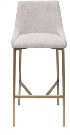 Стул барный белый+бронза 45*49*101см Garda Decor арт.163YH-16963
