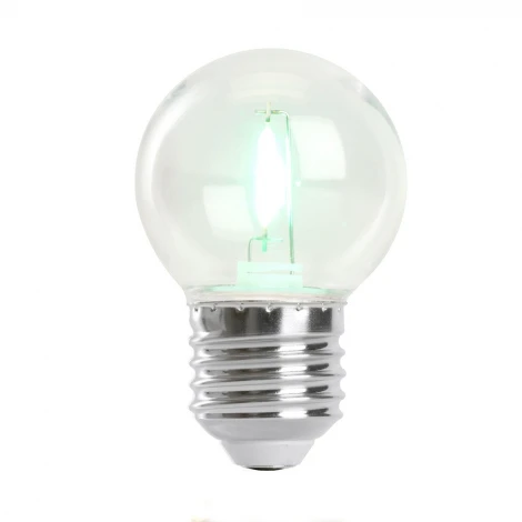 Лампа светодиодная G45 шар 2W 230V E27 зеленый Feron LB-383 48935