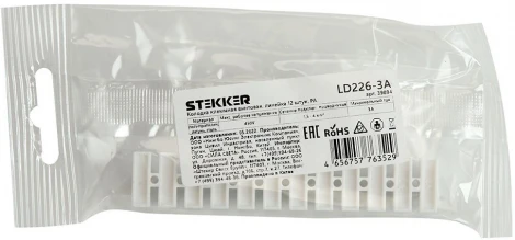 Клемма винтовая 12 пар Stekker 39894