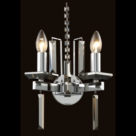 Бра Crystal Lux MARRON AP2 CHROME (220V, свеча)