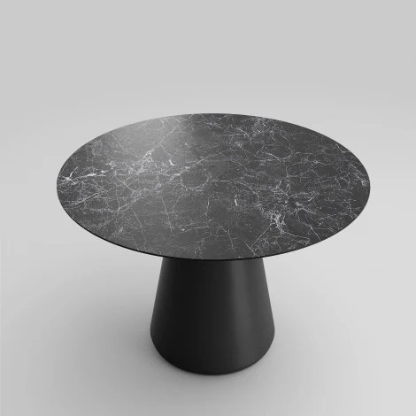 Стол круглый Top Concept Ikon 100, керамика матовая, черная
