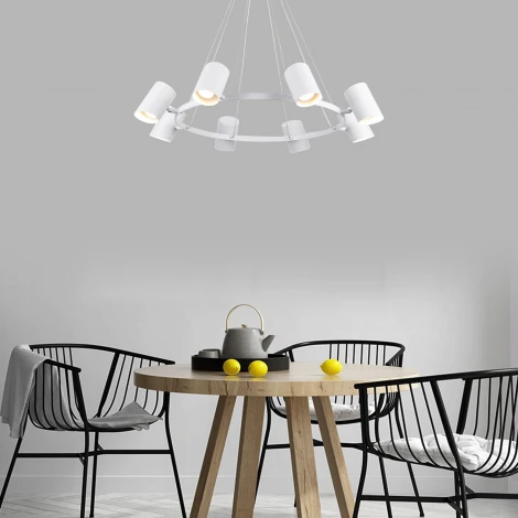 Подвесной светильник Wi-Fi Eurosvet Splay 70147/8 белый (220V, управление смартфоном, голосовое управление, умный дом - Minimir Home, Алиса, Маруся, Салют, на тросе, круглые)