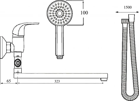 Смеситель Dorff Stark D1109500 универсальный