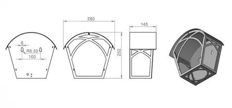 Настенный фонарь уличный Русские фонари Мадрид 140-12/b-11 (220V, ковка, IP54)
