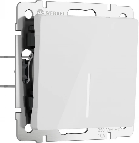 Выключатель одноклавишный с подсветкой (белый акрил) Werkel W1110141 (a063999)