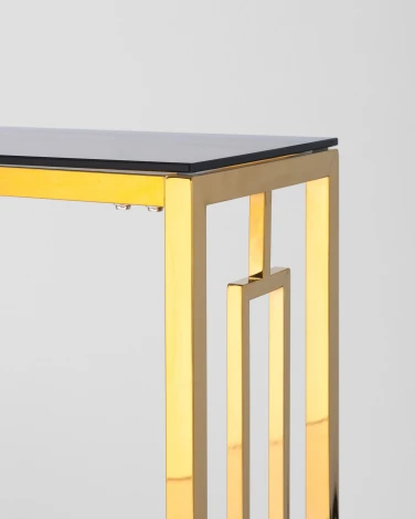 Консоль Stool Group БРУКЛИН 115*30 золото стекло smoke УТ000001496