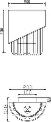 Бра Freya Eclipse FR5170WL-01N (220V, хрусталь)