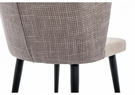 Обеденный стул Woodville Velen dark brown / beige fabric 11450