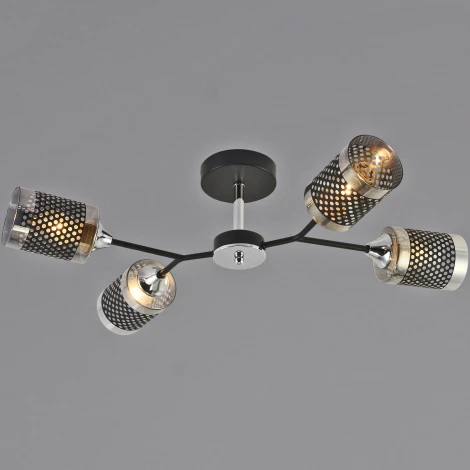 Потолочная люстра на штанге Reluce 01405-3.3-04B BK+CR (220V)