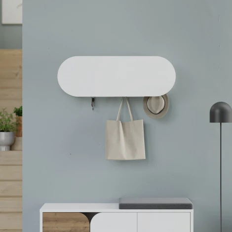 Вешалка для одежды KROMA HANGER LEVE (ЛДСП/Белый) арт.LEV01118