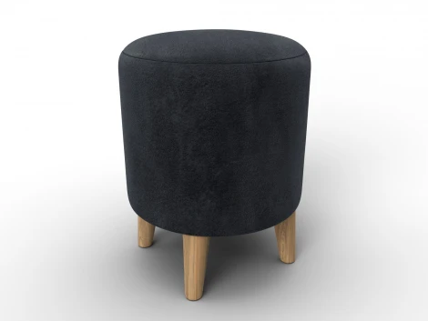 Пуф 002 (ДСП,Фанера/Дерево/Велюр/Темно-серый) Лига Диванов 132356